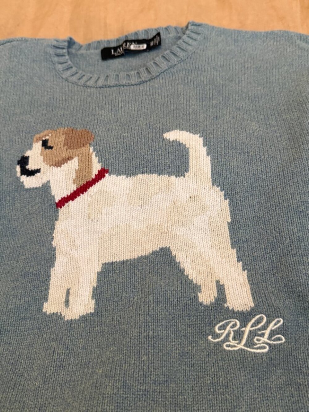 Lauren Ralph Lauren Intarsia-Knit Jack Russell Terrier Cotton Sweater - Picture 4 of 7